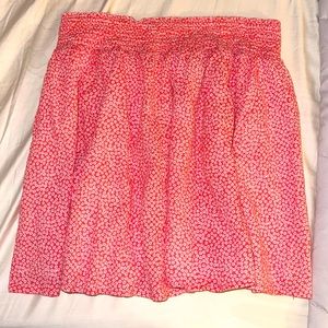 Pink skirt with flowers
